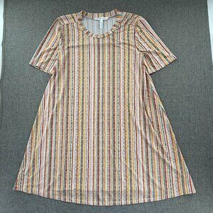 BCBGeneration Shirt Dress Striped Medium‎ Round neck Short Sleeve Relaxed Fit
